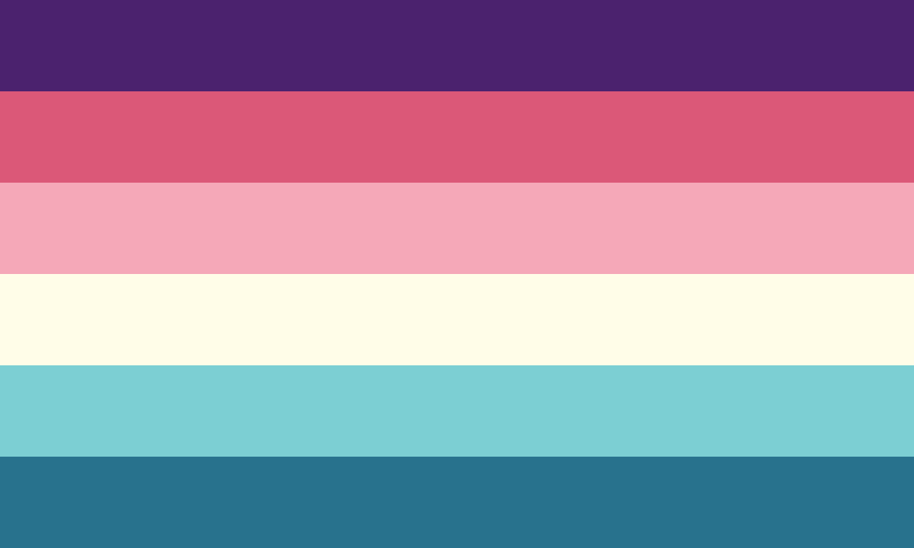 aurora lesbian + lesboy + trans flag combo